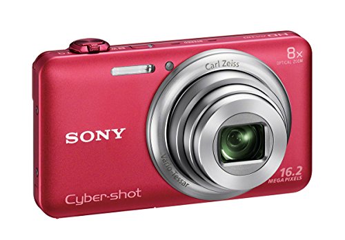 Sony DSC-WX80/R 16 MP Digital Camera with 2.7-Inch LCD (Red)