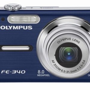 Olympus FE-340 8MP Digital Camera with 5x Optical Zoom (Blue)