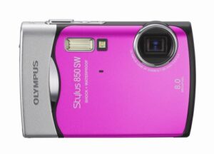 olympus stylus 850sw 8mp digital camera with 3x optical zoom (pink)