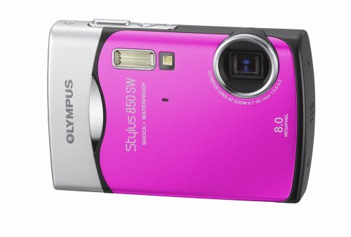 Olympus Stylus 850SW 8MP Digital Camera with 3x Optical Zoom (Pink)