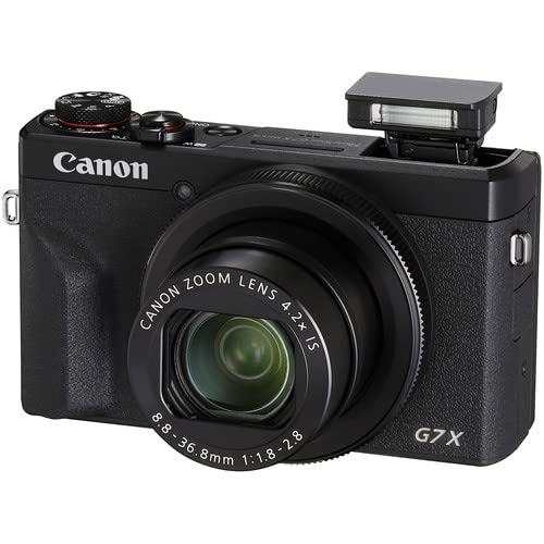 Canon PowerShot G7 X Mark III Digital Camera (Black) (3637C001), 64GB Memory Card, NB13L Battery, Corel Photo Software, Charger, Card Reader, Soft Bag, Flex Tripod + More (International Model)