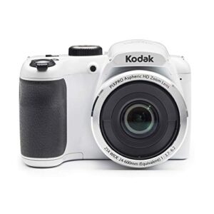 Kodak PIXPRO AZ252 Digital Camera (White) Bundle with 32GB SD Card, Tripod, Battery, and Accessory (5 items)