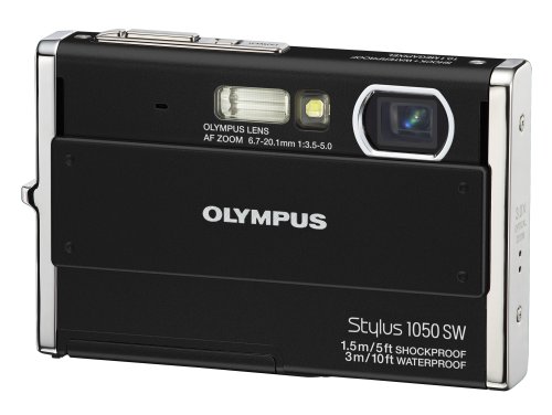 Olympus Stylus 1050SW 10.1MP Digital Camera with 3x Optical Zoom (Black)