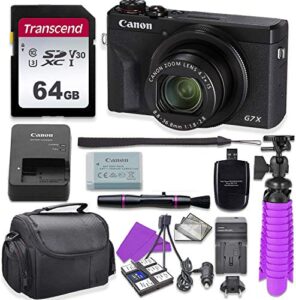 canon powershot g7 x mark iii digital camera with 64gb u3 sd memory card + accessory bundle