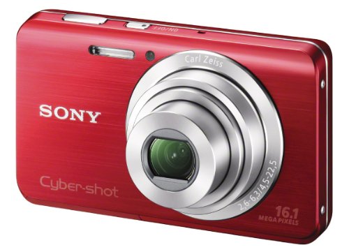 Sony Cyber-shot DSC-W650 16.1 MP Digital Camera with 5x Optical Zoom and 3.0-Inch LCD (Red) (2012 Model)
