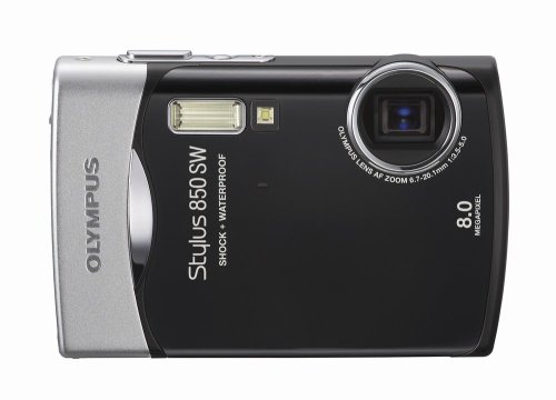 Olympus Stylus 850SW 8MP Digital Camera with 3x Optical Zoom (Black)