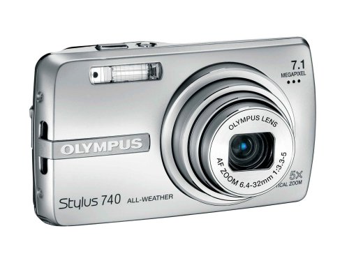 Olympus Stylus 740 7.1MP Digital Camera with Digital Image Stabilized 5x Optical Zoom (Silver)