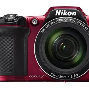 Nikon COOLPIX L840 Digital Camera with 38x Optical Zoom and Built-in Wi-Fi (Red) (Renewed)