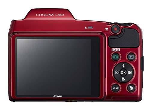 Nikon COOLPIX L840 Digital Camera with 38x Optical Zoom and Built-in Wi-Fi (Red) (Renewed)