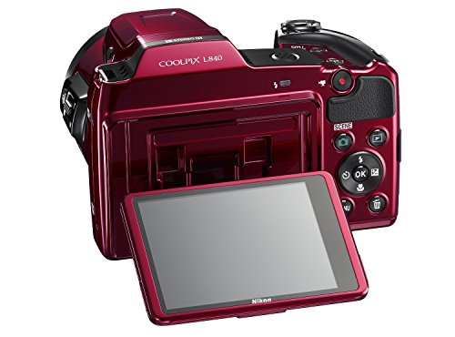 Nikon COOLPIX L840 Digital Camera with 38x Optical Zoom and Built-in Wi-Fi (Red) (Renewed)