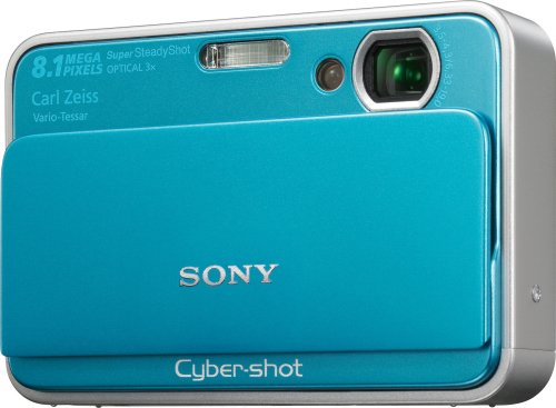 Sony Cybershot DSC-T2 8MP Digital Camera with 3x Optical Zoom (Blue)