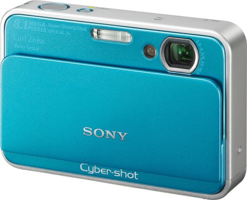 Sony Cybershot DSC-T2 8MP Digital Camera with 3x Optical Zoom (Blue)