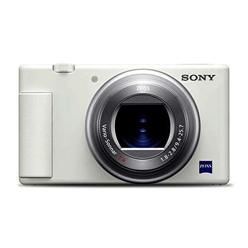 Sony ZV-1 Camera for Content Creators and Vloggers, White, Compact (DCZV1/W) (Renewed)