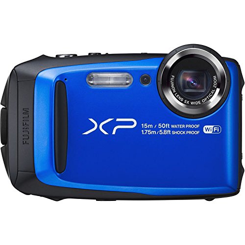 FUJIFILM FinePix XP90 Digital Camera (Blue) with 32GB Sandisk Memory Card