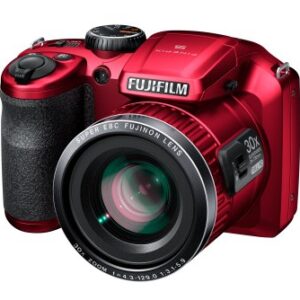 Fujifilm FinePix S6800 16MP Digital Camera with 3-Inch LCD (Red)