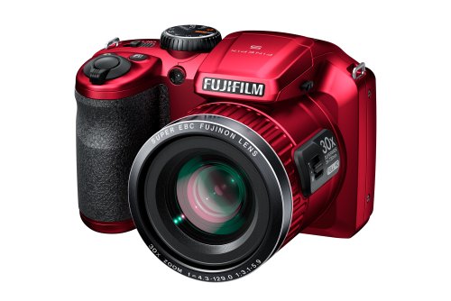 Fujifilm FinePix S6800 16MP Digital Camera with 3-Inch LCD (Red)