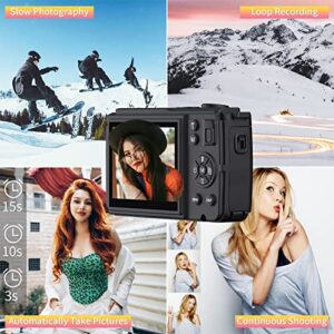 Digital Camera 1080P 24MP, Kids Camera with Flash Selfie Dual Screens, Point and Shoot Camera with WiFi,16X Digital Zoom 2.8'' Video Camera(Yellow)