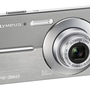 Olympus FE370 8MP Digital Camera with 5x Optical Dual Image Stabilized Zoom (Silver)
