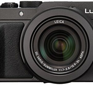 Panasonic Lumix DMC-LX100 Digital Camera, 12.8MP, 3.0-Inch Display, 24-75mm Leica DC Vario-Summilux f/1.7-2.8 Lens, 4K Ultra HD Video, HDMI/USB, Wi-Fi, NFC (Black) - International Version