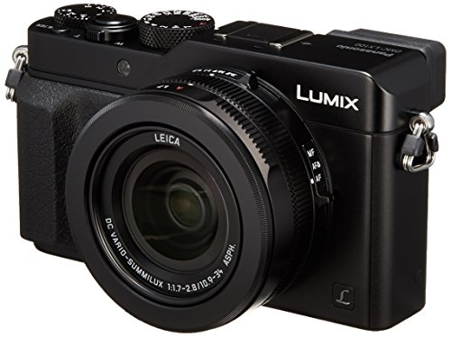 Panasonic Lumix DMC-LX100 Digital Camera, 12.8MP, 3.0-Inch Display, 24-75mm Leica DC Vario-Summilux f/1.7-2.8 Lens, 4K Ultra HD Video, HDMI/USB, Wi-Fi, NFC (Black) - International Version