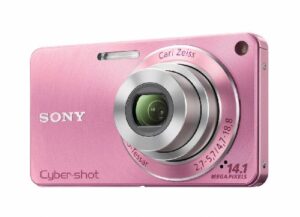 sony dsc-w350 14.1mp digital camera with 4x wide angle zoom with optical steady shot image stabilization and 2.7 inch lcd (pink)