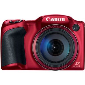 canon powershot sx400 is 16.0 mp digital camera with 30x optical zoom and 720p hd video (red)