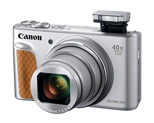 Canon PowerShot SX740 Digital Camera w/40x Optical Zoom & 3 Inch Tilt LCD - 4K Video, Wi-Fi, NFC, Bluetooth Enabled (Silver) (Renewed)