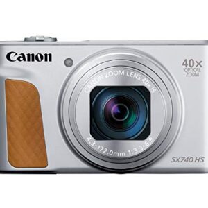 Canon PowerShot SX740 Digital Camera w/40x Optical Zoom & 3 Inch Tilt LCD - 4K Video, Wi-Fi, NFC, Bluetooth Enabled (Silver) (Renewed)