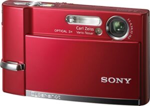 sony cyber-shot dsct50 red 7.2 megapixel digital camera