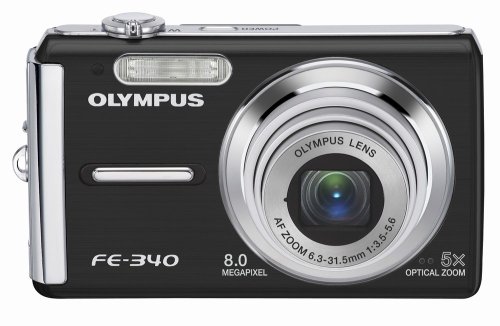 Olympus FE-340 8MP Digital Camera with 5x Optical Zoom (Black)