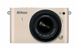 nikon 1 j3 14.2 mp hd digital camera with 10-100mm vr 1 nikkor lens (beige)