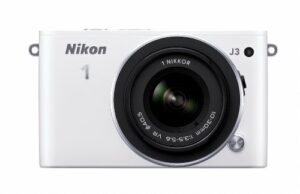 nikon 1 j3 14.2 mp hd digital camera with 10-100mm vr 1 nikkor lens (white) (old model)