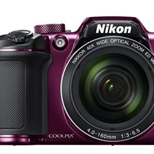 Nikon COOLPIX B500 16MP 40x Optical Zoom Digital Camera with Built-in Wi-Fi - (Plum) - (International Version)