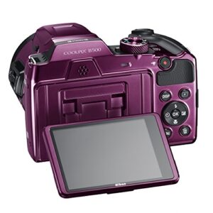 Nikon COOLPIX B500 16MP 40x Optical Zoom Digital Camera with Built-in Wi-Fi - (Plum) - (International Version)