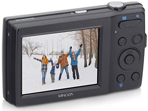 Minolta 20 Mega Pixels Digital Camera, 5X Optical Zoom & HD Video with 2.7" LCD, Black (MN5Z-BK)