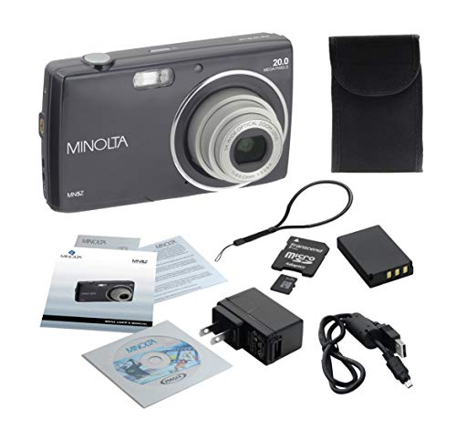 Minolta 20 Mega Pixels Digital Camera, 5X Optical Zoom & HD Video with 2.7" LCD, Black (MN5Z-BK)