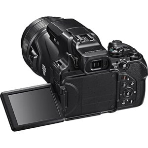 Nikon Intl. Nikon COOLPIX P1000 Camera with Advanced Bundle, 26522 (Microphone, LED Light, Tripod, Monopod, 2x64Gb and More) (Renewed)