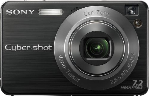 Sony Cybershot DSCW120/B 7.2MP Digital Camera with 4x Optical Zoom with Super Steady Shot (Black)