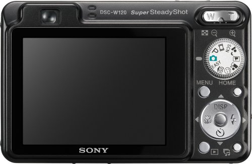 Sony Cybershot DSCW120/B 7.2MP Digital Camera with 4x Optical Zoom with Super Steady Shot (Black)