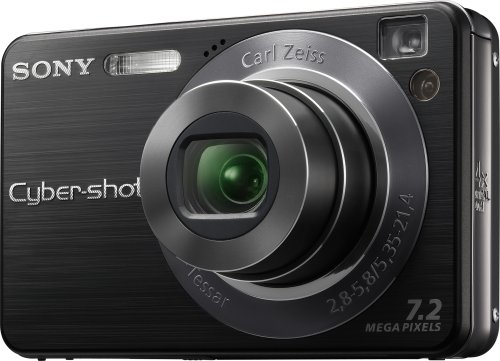 Sony Cybershot DSCW120/B 7.2MP Digital Camera with 4x Optical Zoom with Super Steady Shot (Black)