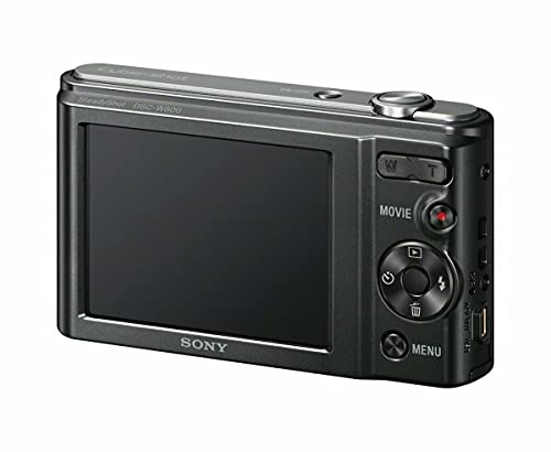 Sony Cyber-Shot W800 Compact Digital Camera (Black) with Lowepro Santiago 20 II Case and 32GB SD Card Bundle (3 Items)