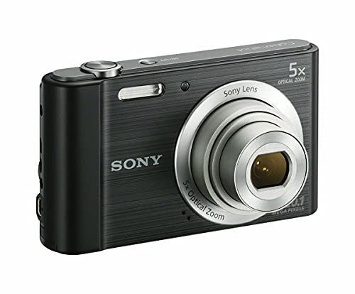 Sony Cyber-Shot W800 Compact Digital Camera (Black) with Lowepro Santiago 20 II Case and 32GB SD Card Bundle (3 Items)