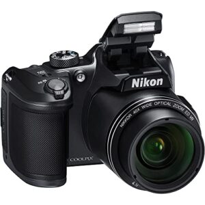 Nikon COOLPIX B500 Digital Camera (Black) (26506) + 2 x 32GB Card + Case + Card Reader + Corel Photo Software + Flex Tripod + HDMI Cable + Memory Wallet + Cap Keeper + Cleaning Kit (Renewed)