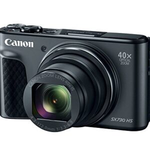 Canon PowerShot SX730 Digital Camera w/40x Optical Zoom & 3 Inch Tilt LCD - Wi-Fi, NFC, Bluetooth Enabled (Black) (Renewed)