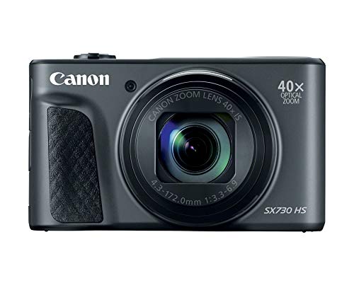 Canon PowerShot SX730 Digital Camera w/40x Optical Zoom & 3 Inch Tilt LCD - Wi-Fi, NFC, Bluetooth Enabled (Black) (Renewed)