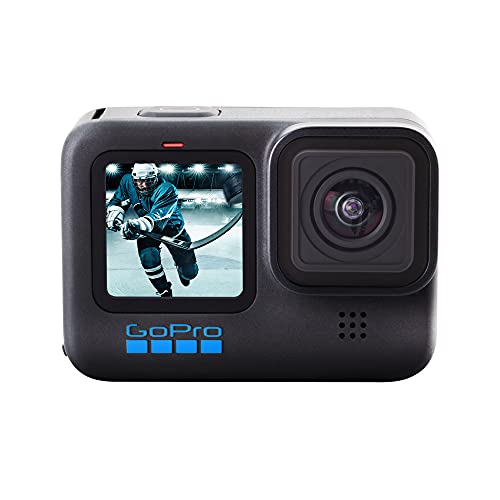 GoPro HERO10 (Hero 10) Black with Deluxe Accessory Bundle: 3X Replacement Batteries, Dual USB Charger, Underwater LED Light with Bracket, Water Resistant Action Camera Case, & Much More