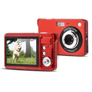 Digital Camera, 720P HD 2.7 Inch TFT LCD Screen 5MP Mini Compact Digital Camera Support SD Card Camera Video Recorder for Children, Beginners, Elderly.(Red)