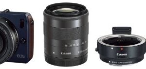 Canon mirrorless interchangeable lens camera EOS M double lens kit EF-M18-55mm F3.5-5.6 IS STM/EF-M22mm F2 STM included Beiburu EOSMBL-WLK - International Version (No Warranty)