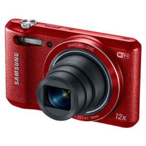 samsung wb35f 16.2mp smart wifi & nfc digital camera with 12x optical zoom and 2.7″ lcd (red)