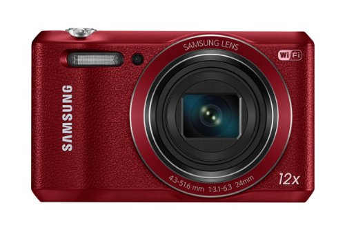 Samsung WB35F 16.2MP Smart WiFi & NFC Digital Camera with 12x Optical Zoom and 2.7" LCD (Red)